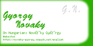 gyorgy novaky business card